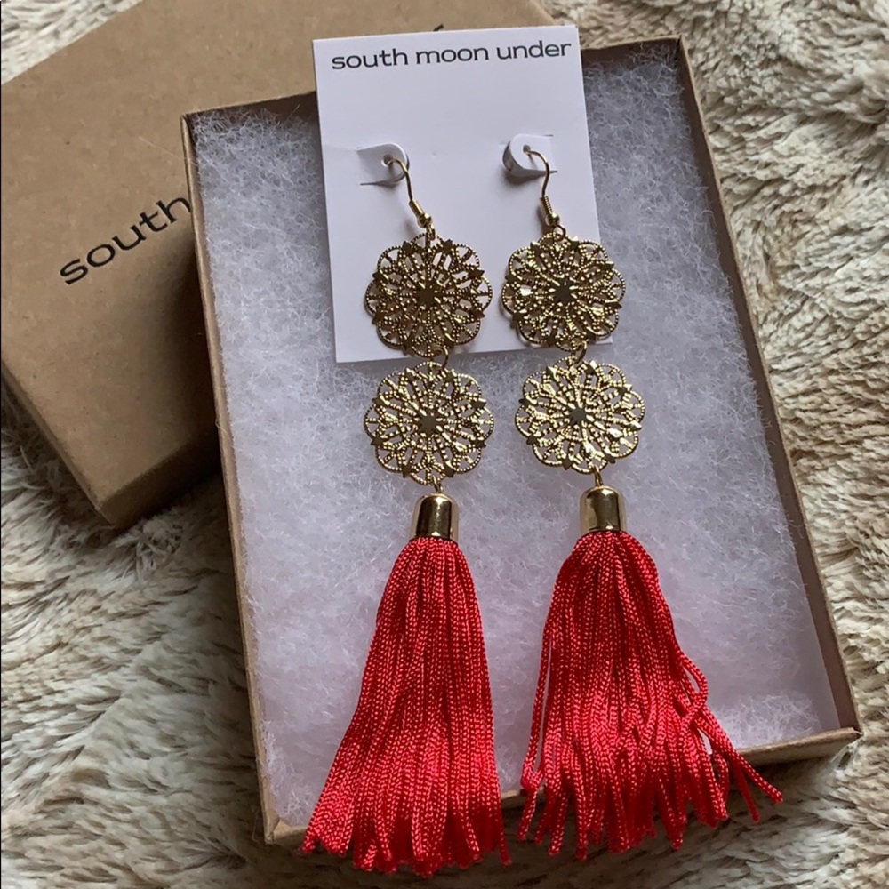 South Moon Under Tassel Earrings, NWT